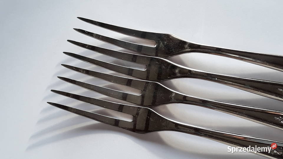 Posrebrzany widelec serwingowy do wędlin mięs Dąbrowa Górnicza