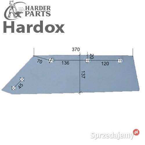 Lemiesz 300hektarów HARDOX 969121L 12 do pługa Suwałki