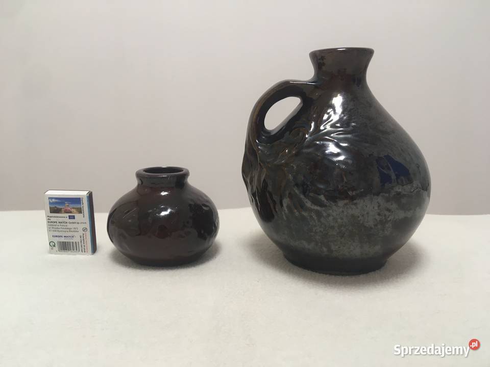 PRL wazony porcelit brązowe Kołobrzeg