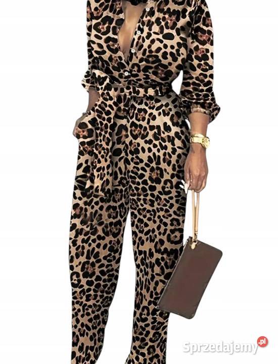 Kombinezon damski plus size w panterkę elegancja Wieluń