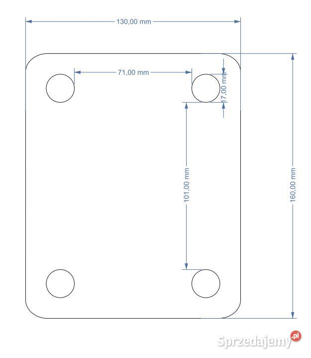 Docisk blacha uchwyt na ramę 70mm M16 0395770