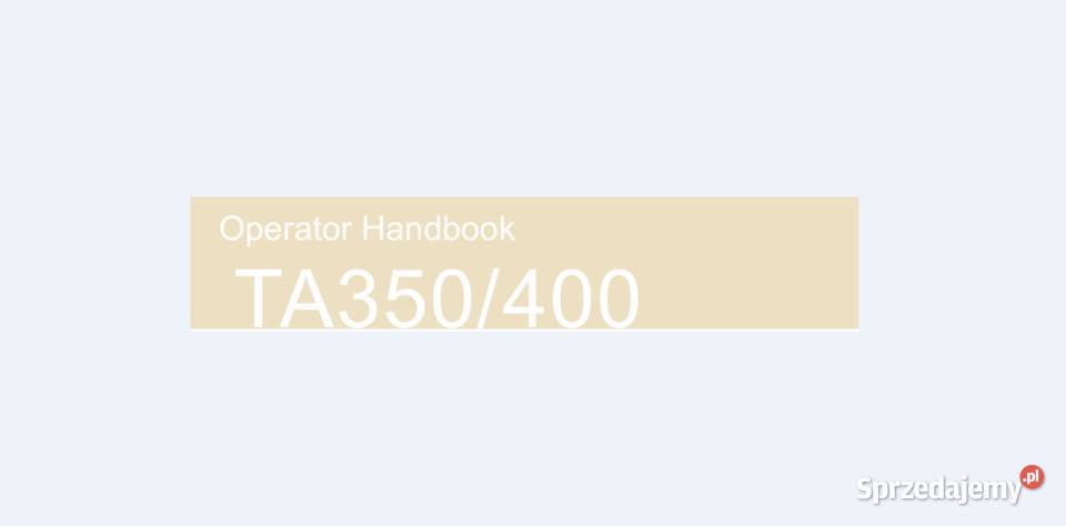 Terex TA350 TA400 wozidło instrukcja obsługi