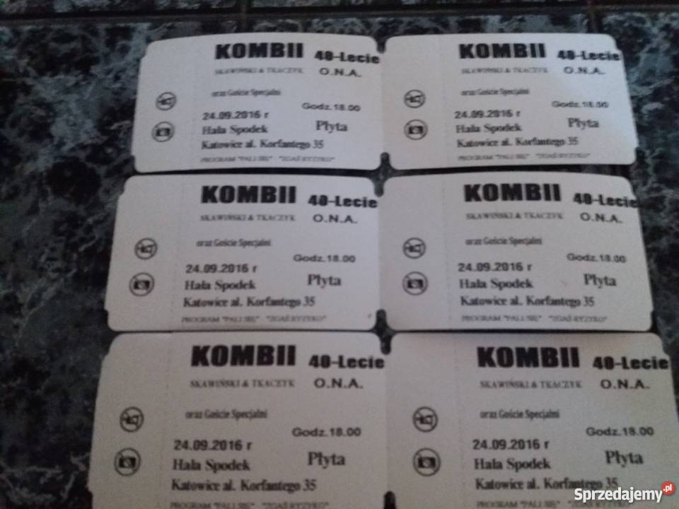 Bilety na koncert KOMBI I ONA Katowice 24092016 sprzedam