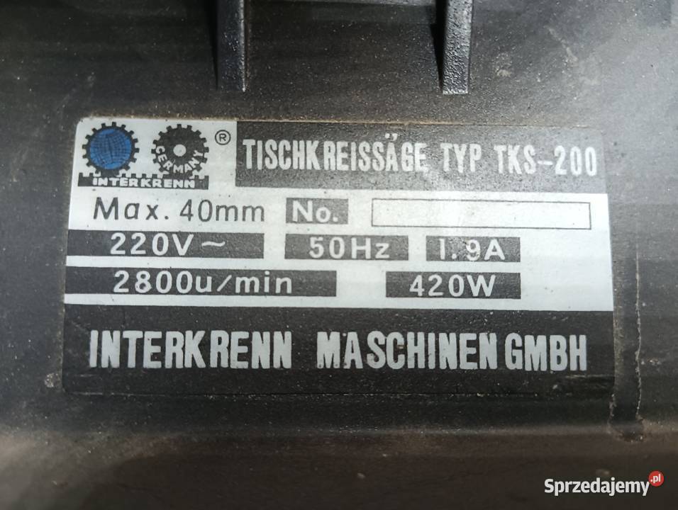 Piła germany 420W 220V stołowa pilarka Wałbrzych