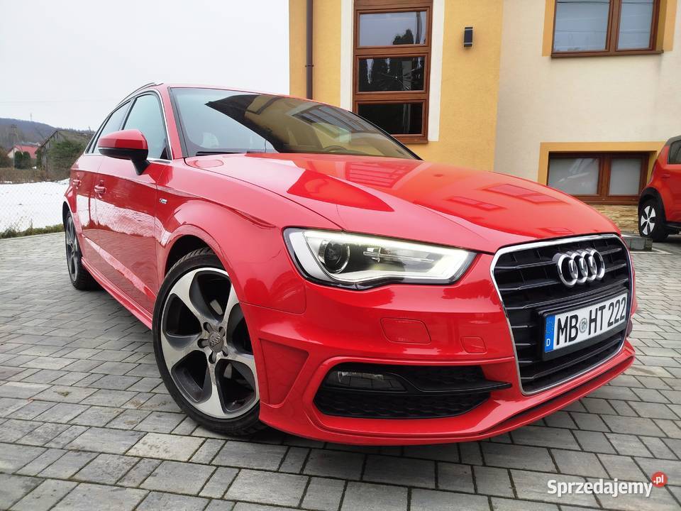AUDI A3 SLINE 14 BENZYNA 122 128 skóra czujniki pierwszy właściciel Grabownica Starzeńska
