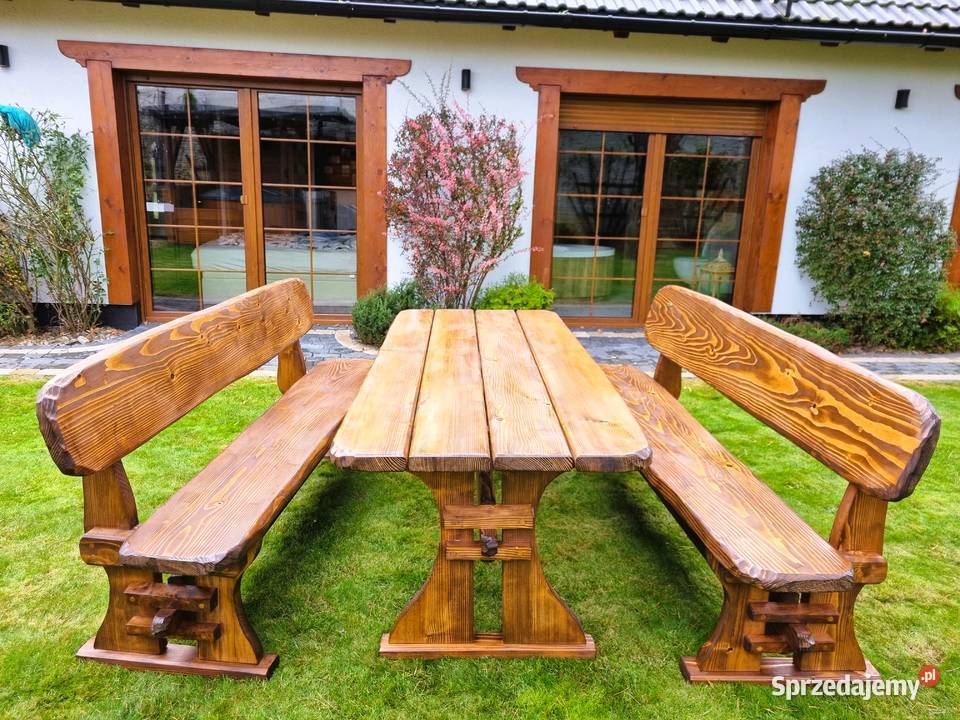 Meble do ogrodu ogródka drewniane taras ogrodowe Chrząstowice