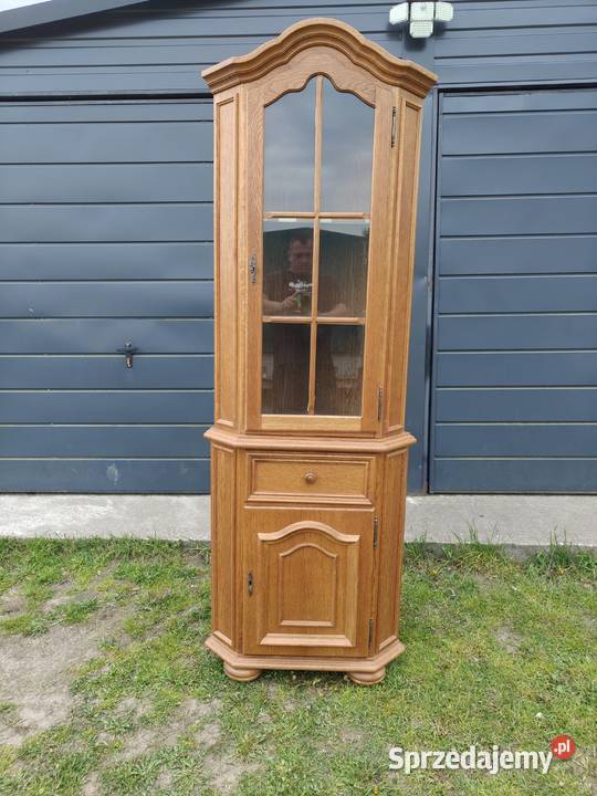 Witryna narożna dębowa łódzkie