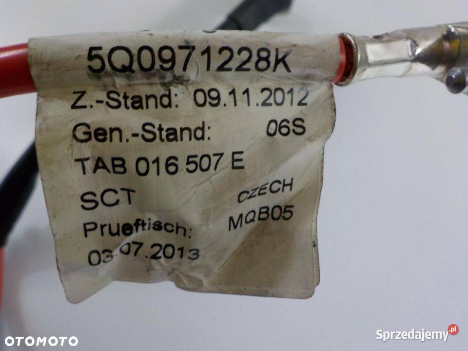 KABEL KLEMA PLUSOWA AKUMULATORA GOLF 7 VII 20TD