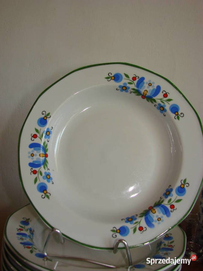 Lubiana wzór kaszubski talerz obiadowy PRL Pruszcz Gdański sprzedam