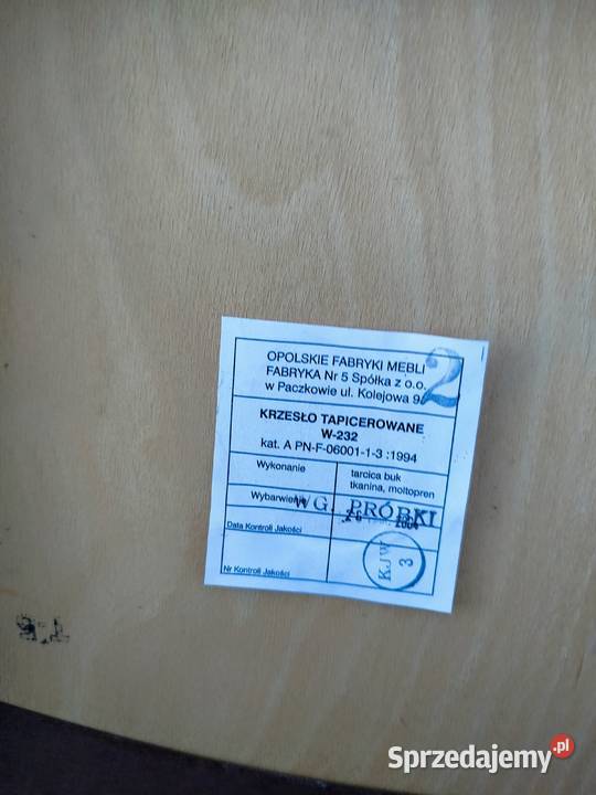 Krzesła polskie tapicerowane 3 sztuki Opole