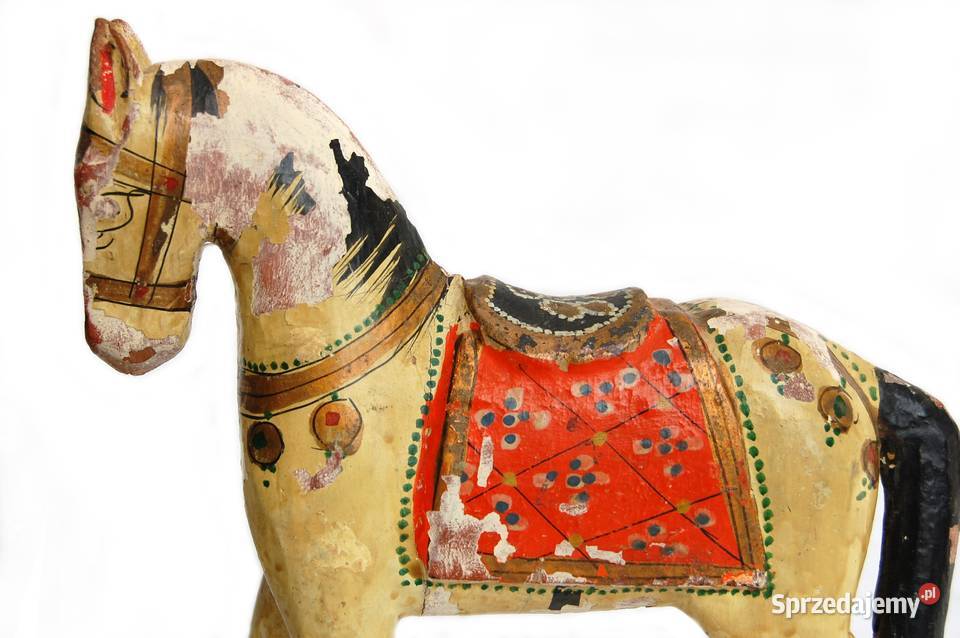 Koń indyjski rzeźba drewniana malowana indyjska Lublin sprzedam