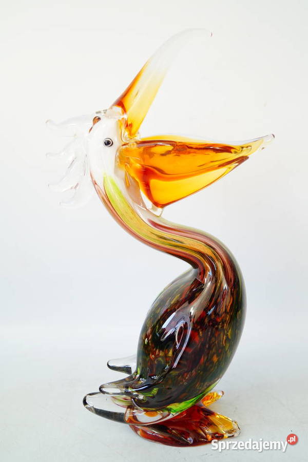 Figura szklana figura Murano style PTAK TUKAN Gizałki