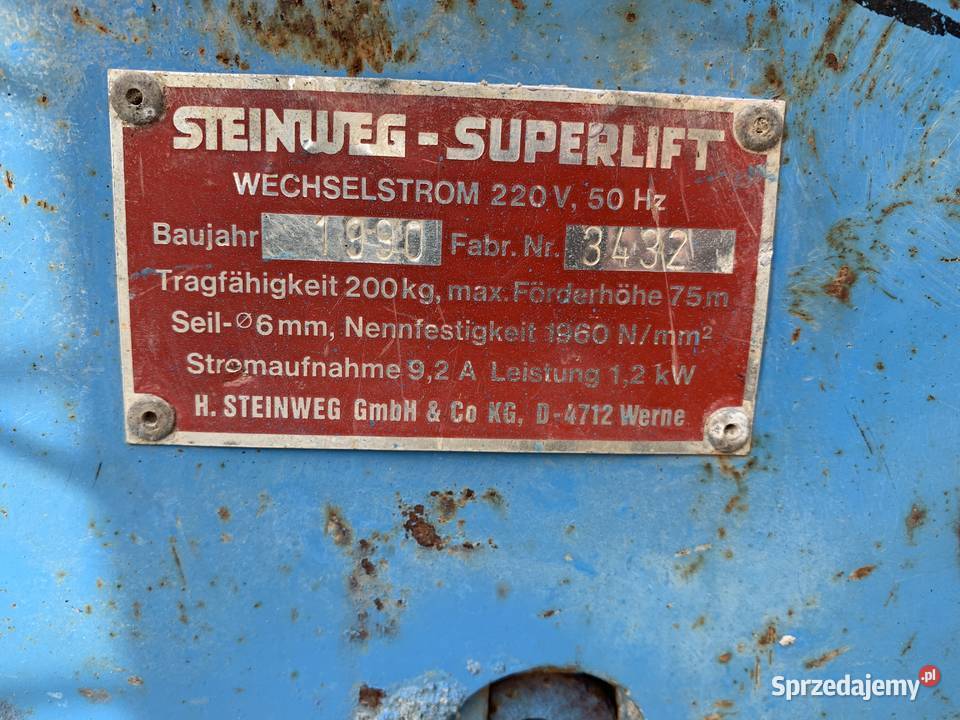 Winda budowlana wyciąg Steinweg Superlift 200 Maszyny budowlane Ślesin