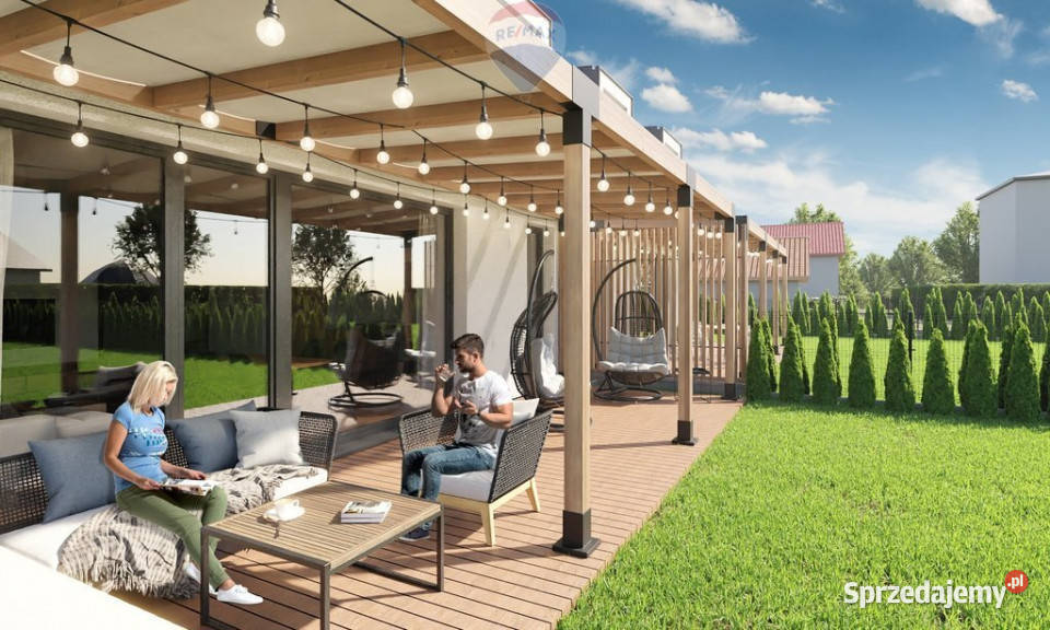 Nowoczesna połowa domu w Wójtowie siatka Wójtowo