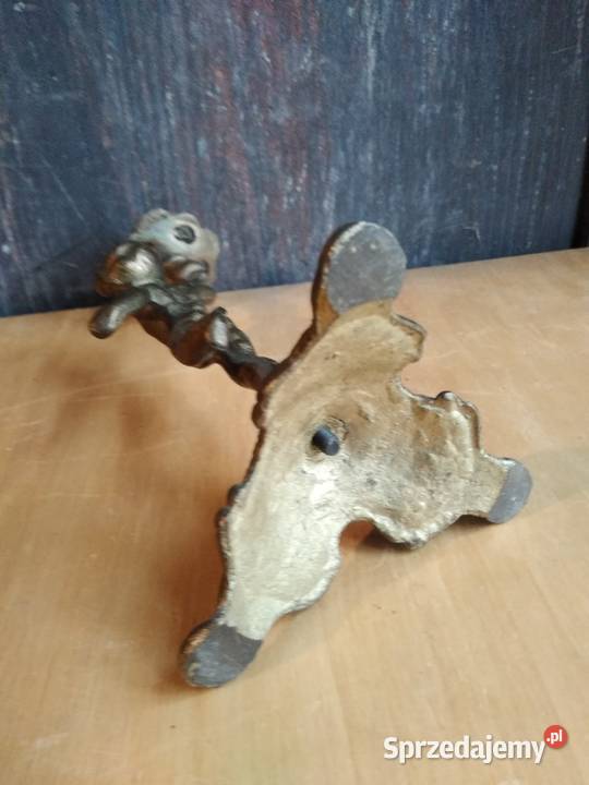 Stary mosiężny świecznik zabytek PRL starszy Dąbrowa Górnicza