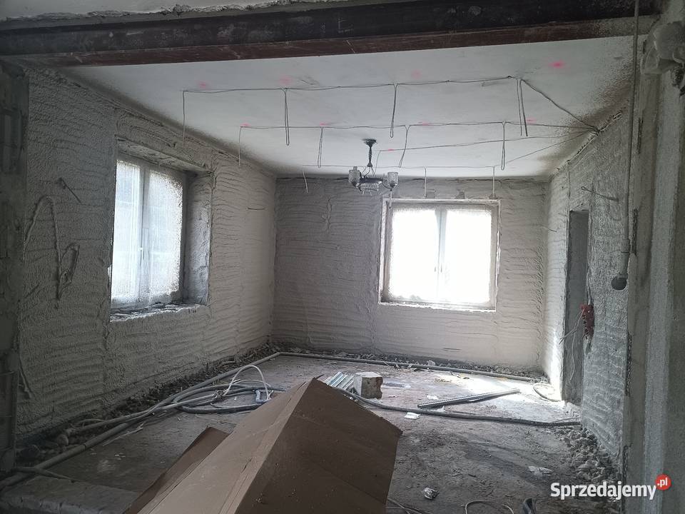 Tynki maszynowe cementowo wapienne gliniane opolskie Rudniki