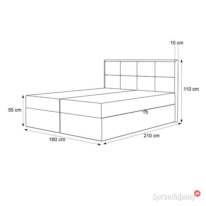 Łóżko kontynentalne z pojemnikiem Silensio różne wielkopolskie Tarchały Małe