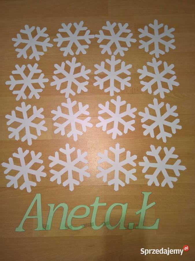 Dekoracje zimowe dwustronne okienne z brystolu Garwolin