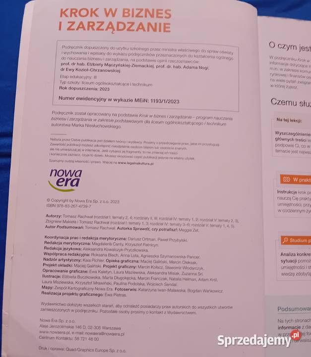 Krok w biznes i zarządzanie 1 Podr liceum i ISBN 9788326747397 Koźminek