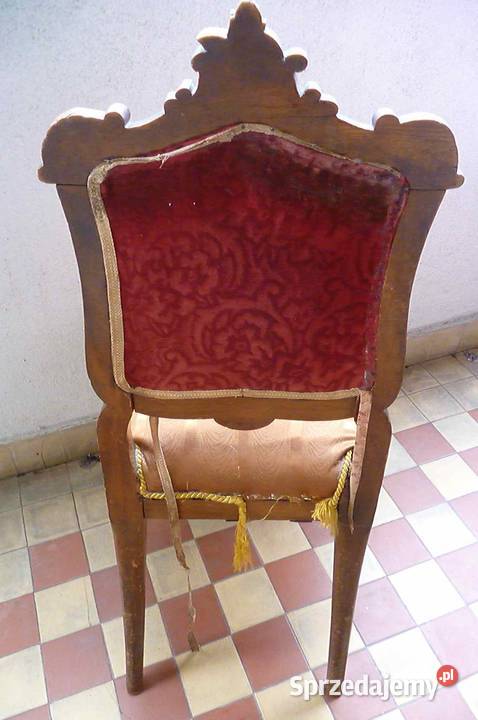 KRZESŁO STARE RZEŻBIONE Antyki Kraków