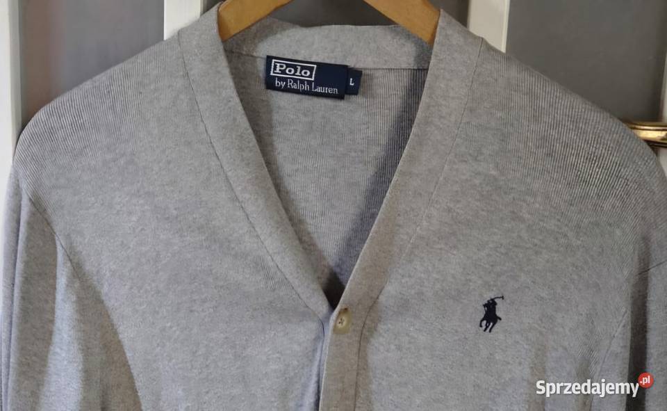Ralph lauren L sweter szary stalowy kardigan Rozmiar L mazowieckie Warszawa