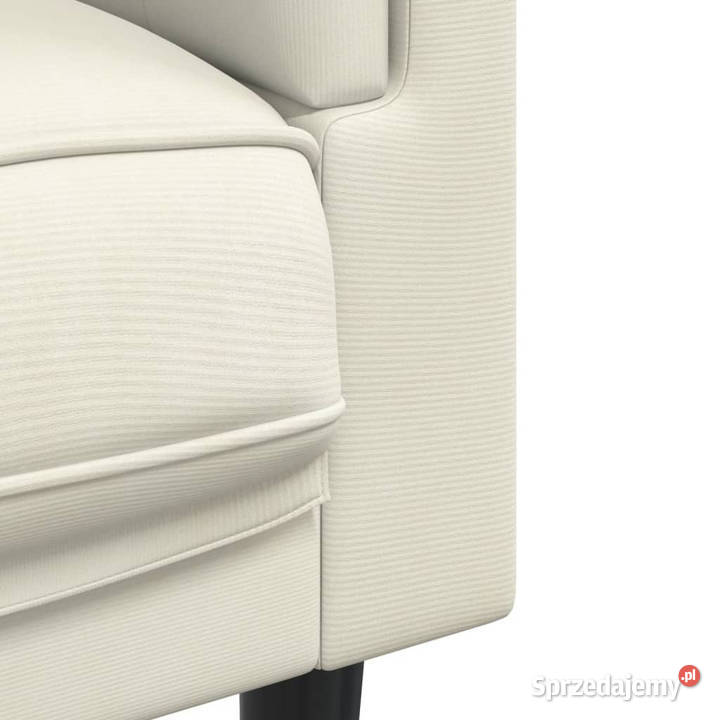 Sofa 2osobowa z poduszkami kremowa aksamit Warszawa