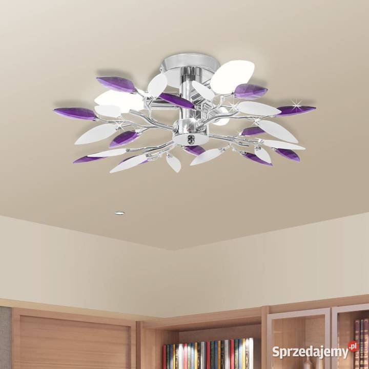 vidaXL Lampa sufitowa 3 żarówki E14 fioletowa Warszawa