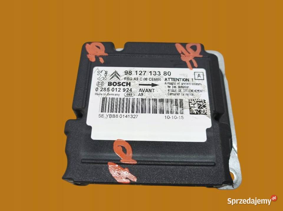 SENSOR AIRBAG 9812713380 Peugeot 208 I 2012