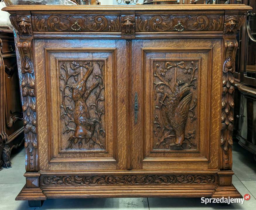 Piękna komodaszafka myśliwska dąbsklep Dąbrowa Dąbrowa Górnicza