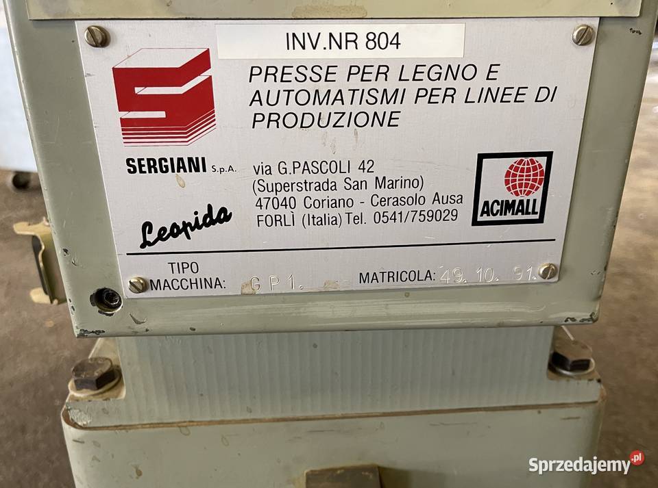 SERGIANI stozkowa obrotnica plyt Nowy Targ