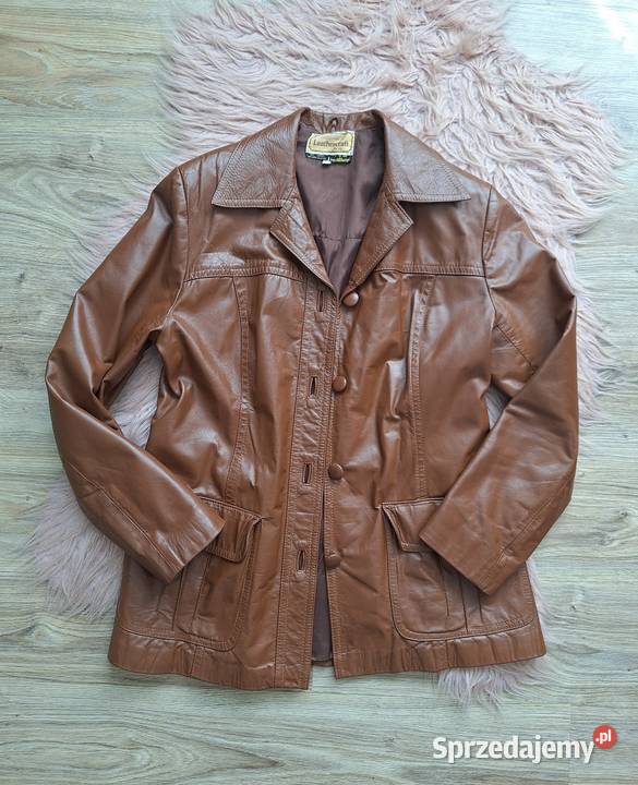 Świetna skórzana kurtka brązowa skóra naturalna małopolskie Kraków