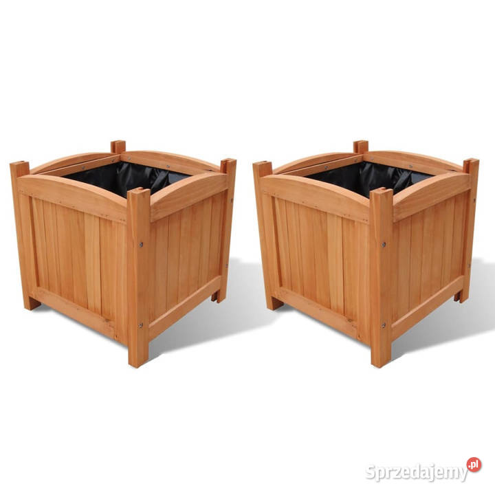 Podwyższone donice drewniane 30x30x30 2 sztuki Warszawa