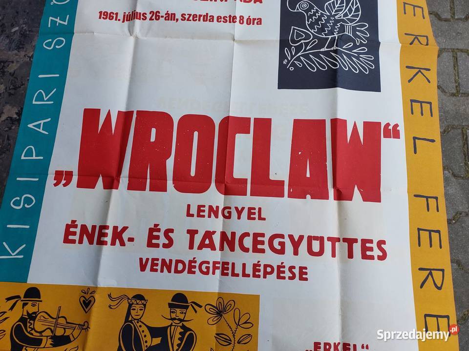 Stary afisz plakat koncert zespołu Wrocław na Tczew