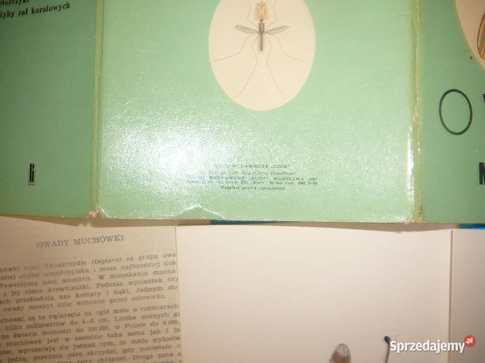 Owady muchówki 1969r 8 pocztówek Wrocław