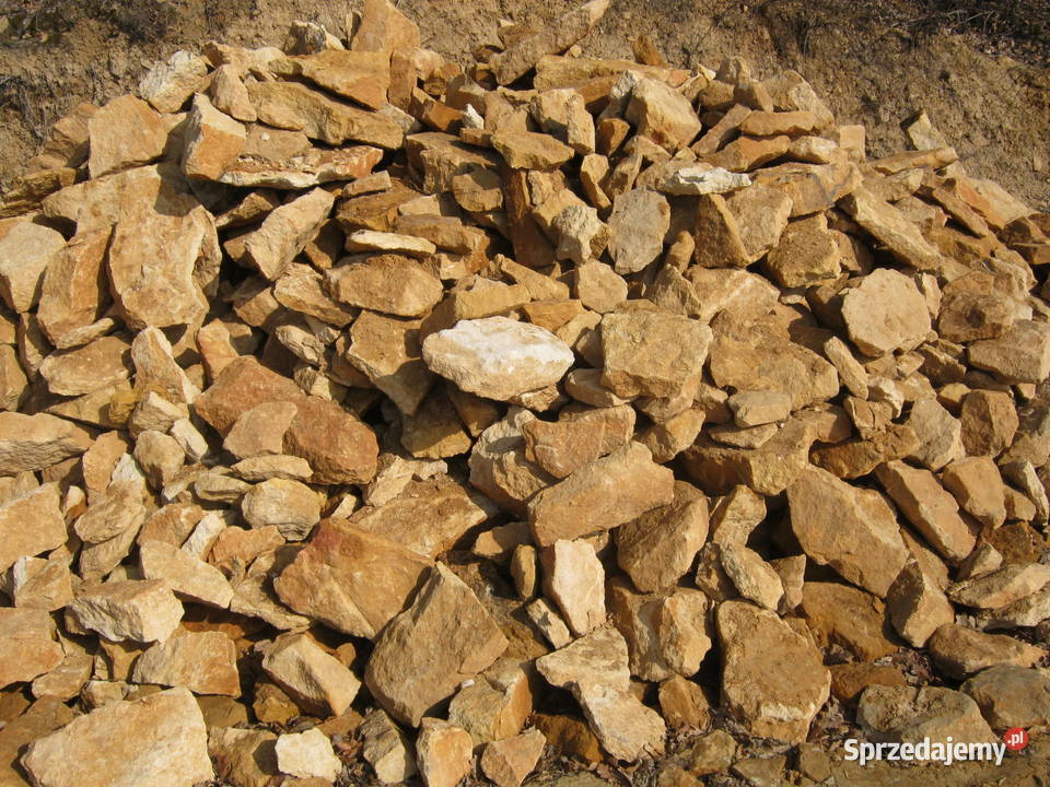 piaskowiec żółty kamień ogrodowy na skalniak Radomsko