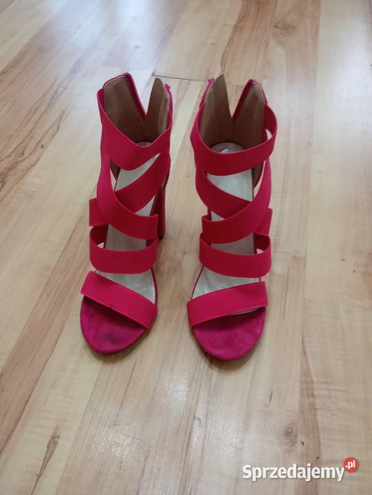 buty damskie różowe na obcasie 10 37 używane różowy
