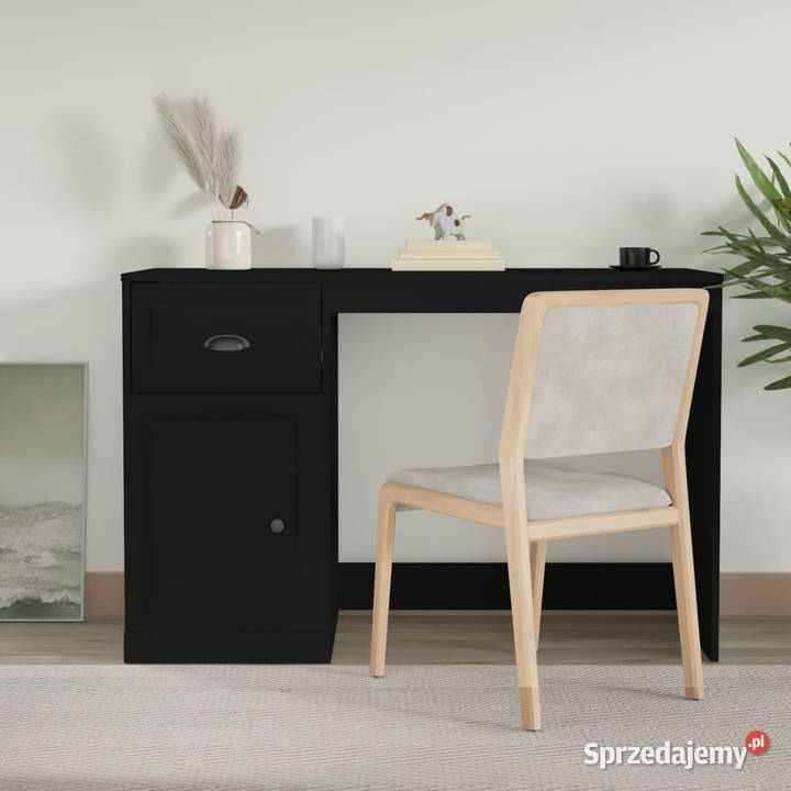 Biurko z szufladą czarne 115x50x75 WM816473 mazowieckie Warszawa