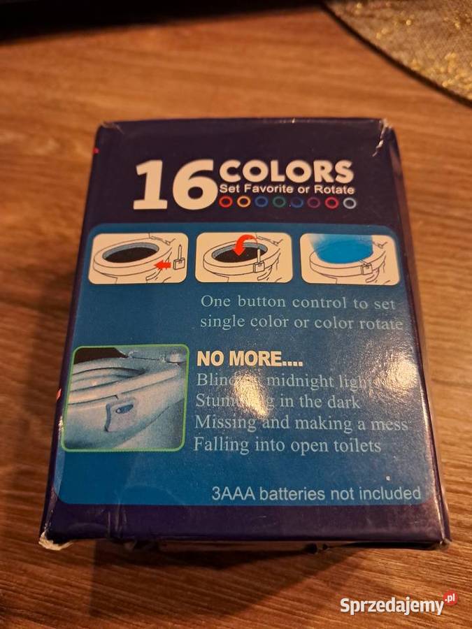 nowe lampki 18 kolorów do WC uruchamiane Sandomierz