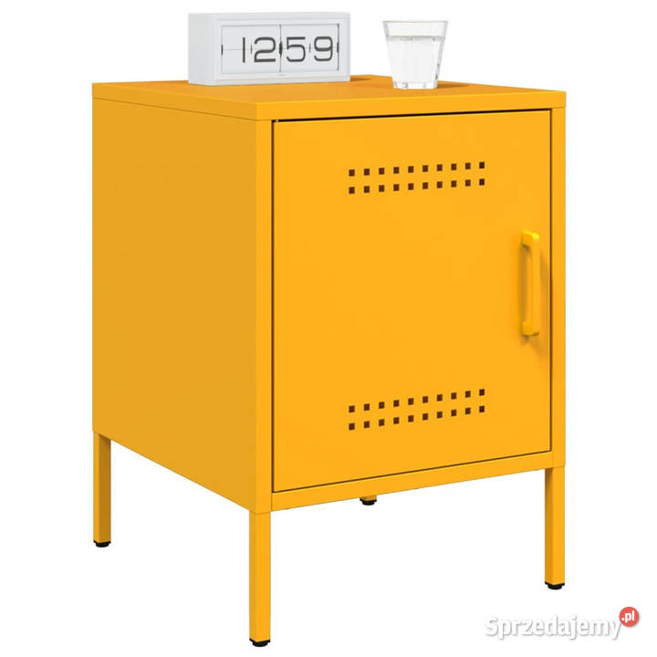 Szafki nocne 2 musztardowe 36x39x505 stal
