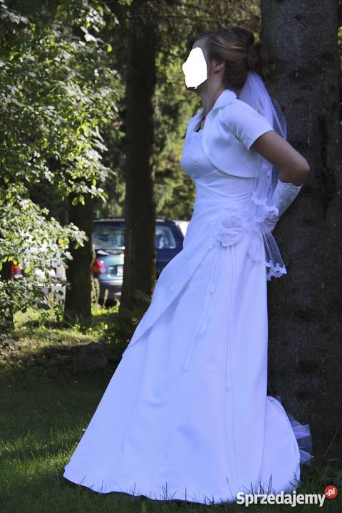 Biała suknia ślubnahalka z kołem bolerko biały Wejherowo