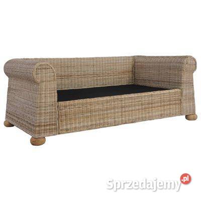 vidaXL 2osobowa sofa z poduszkami naturalny