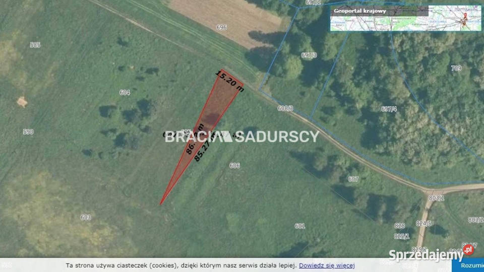 Działka 2013m2 Rudno małopolskie