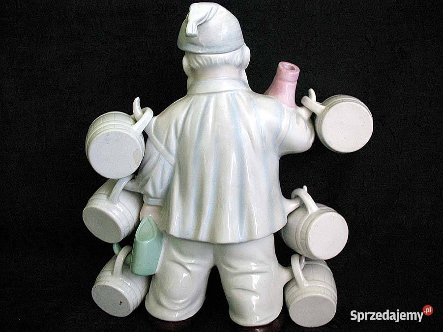 Zwerg Karaffe Flasche und Glser handbemalt 8 x 6 Siedlce