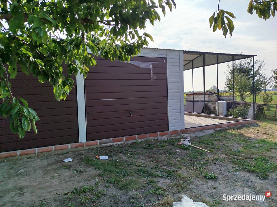 BIAŁY GARAŻ BLASZANY PRODUCENT BRAMY Garaże blacha Sprzedaż Nieruchomości świętokrzyskie