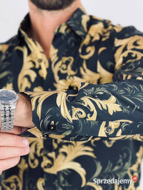 DANIEL BESSI Koszula męska fb125 czarna glamour Rozmiar 3XL Ostrów Wielkopolski