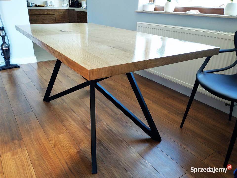Stół dębowy Loft industrialny stół dębowy z wielkopolskie Ruszków Pierwszy sprzedam