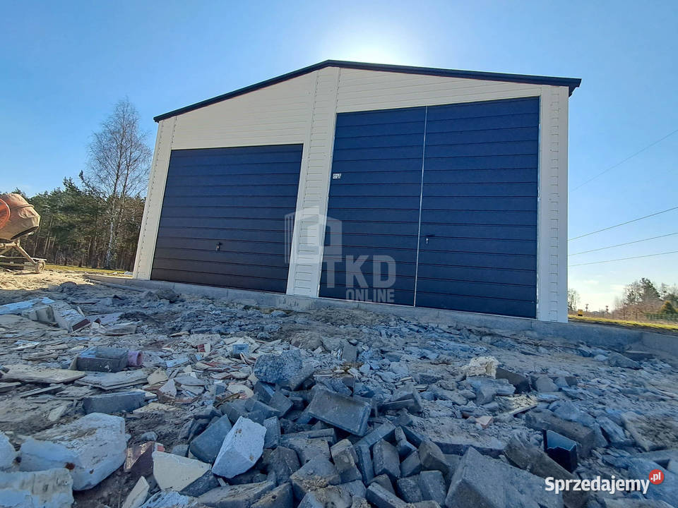 Hala 75x6m białybrama uchylna brama 4x okno