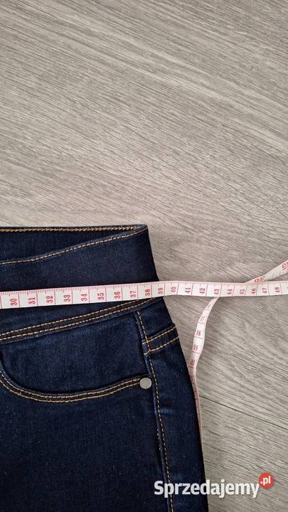 Jegginsy Calvin Klein m jeansy skinny granatowe