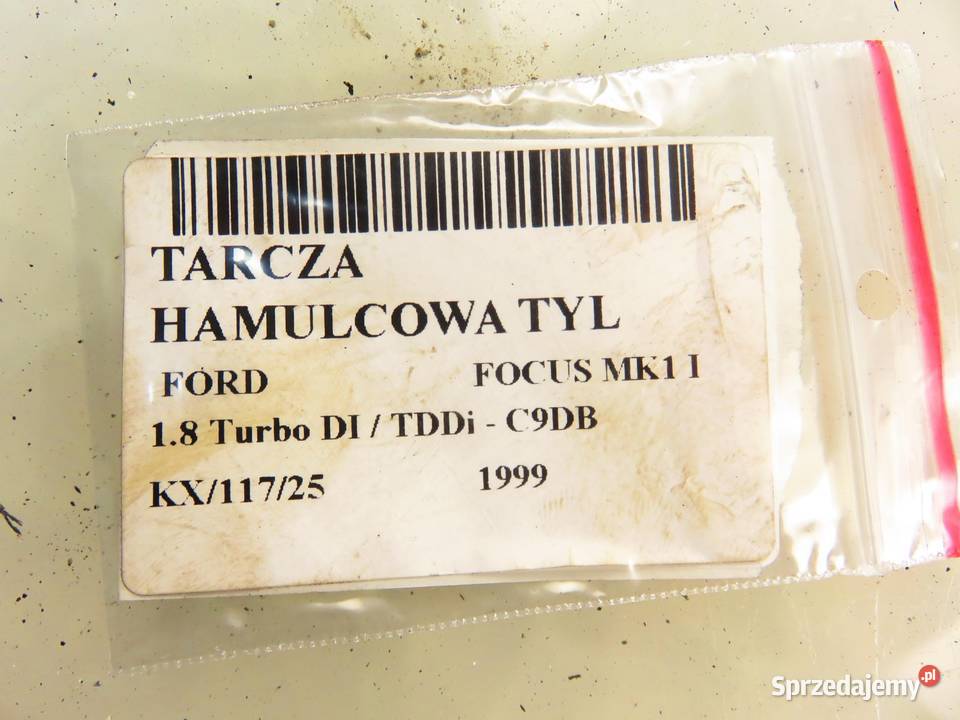 TARCZE HAMULCOWE TYŁ FORD FOCUS MK1 18 TDDi
