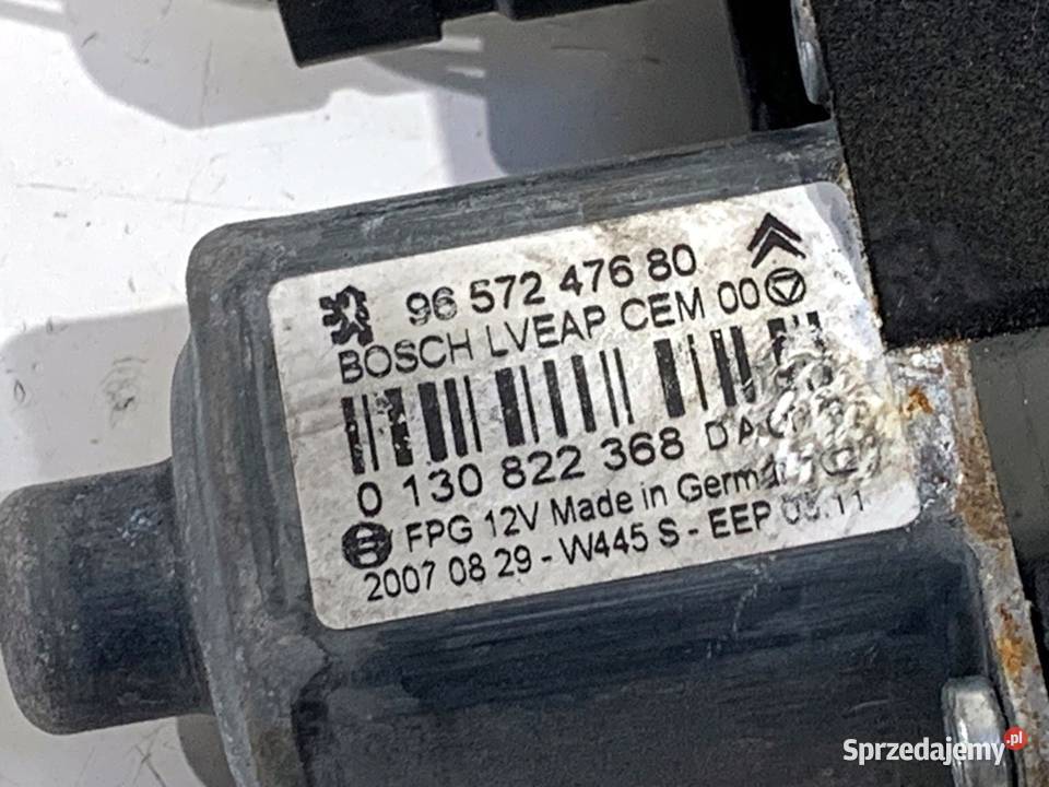 PODNOŚNIK SZYBY LEWY PRZÓD PEUGEOT 308 I